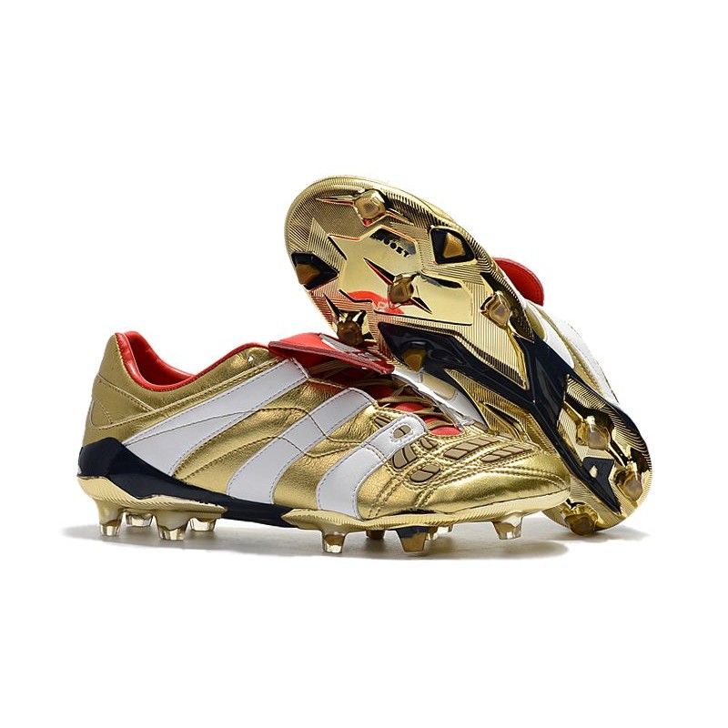 Fodboldstøvler Herre Adidas Predator Accelerator Electricity FG – Guld Hvid Rød fodboldstøvler tilbud,fodboldstøvler indendørs