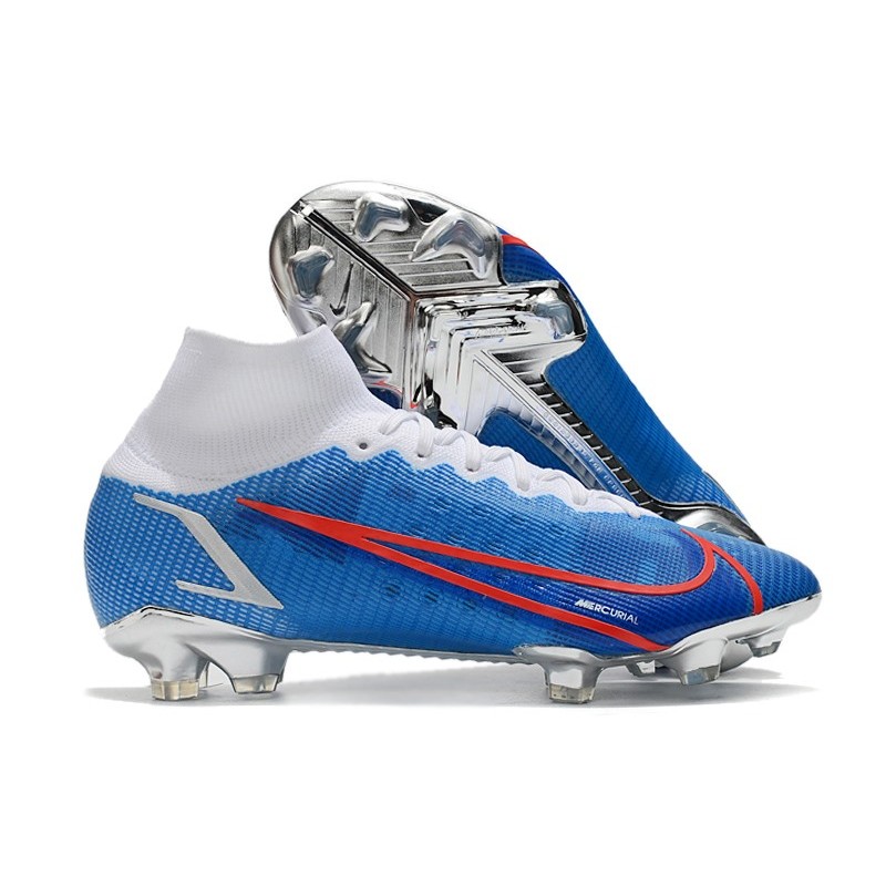 Fodboldstøvler Herre Nike Superfly 8 Elite FG – Blå Rød Hvid – fodboldstøvler tilbud,fodboldstøvler indendørs
