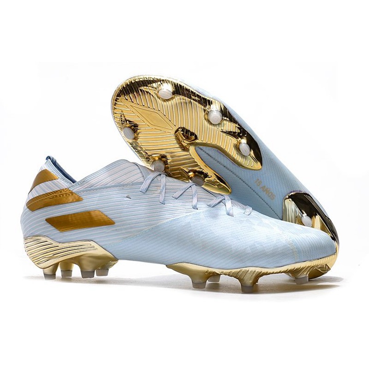 Adidas Nemeziz 19.1 FG Fodboldstøvler – Hvid Guld Turkis Limited fodboldstøvler tilbud,fodboldstøvler indendørs